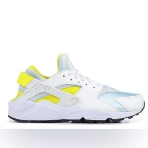 Nike Air Huarache Sneakers in Yellow, Blue, and White